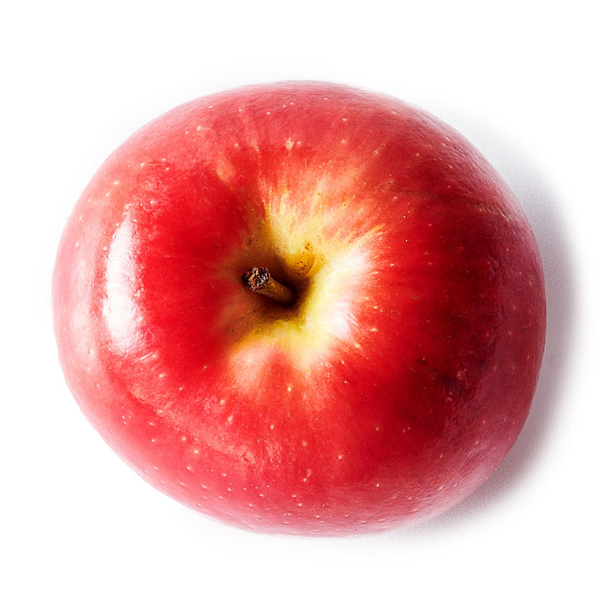 Red apple on a white background
