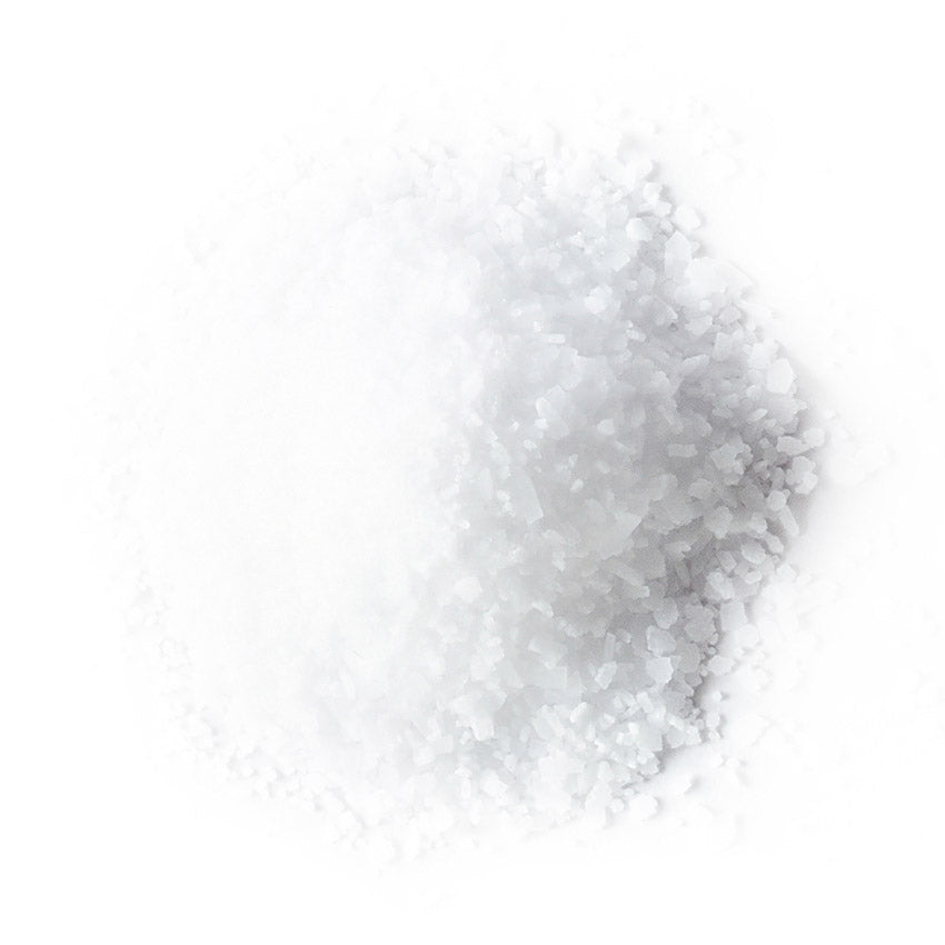 Salt on a white background.