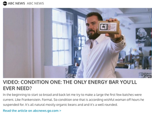 Condition One Nutrition Bar and CEO 